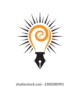 Ilustración vectorial del diseño del logotipo educativo