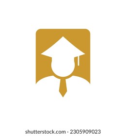 Ilustración vectorial del diseño del logotipo educativo