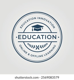 Education Logo Design Vector Illustration Suitable For College, Campus, University, School And Graduation
