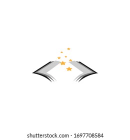 Vector de diseño del logotipo educativo con estrella