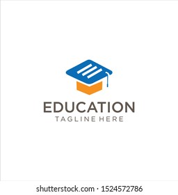 Education Logo Design Vector Stock. Digital school book online education logo. Digital open book Logo. E-book or e-reader soft Logo icon. Online Education