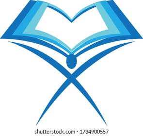 Material vectorial de diseño de logotipo educativo
