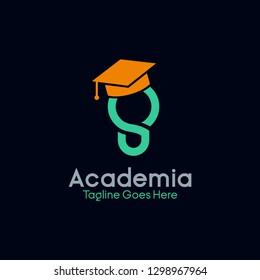 education logo design vector template. consisting of a lamp icon and cap icon. 