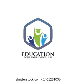 Education logo design vector template