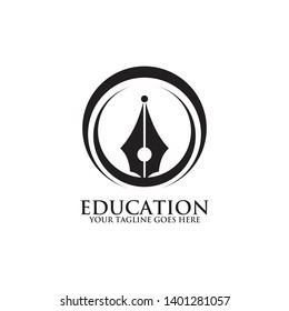 Education logo design vector template