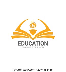 Education logo design vector template.