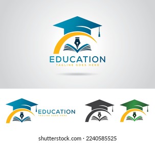 Education logo design vector template