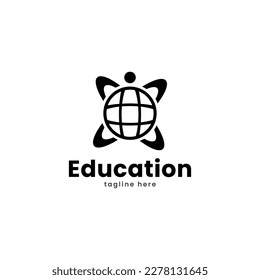 plantilla vectorial de diseño de logotipo educativo