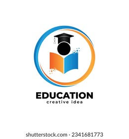 plantilla vectorial de diseño de logotipo educativo