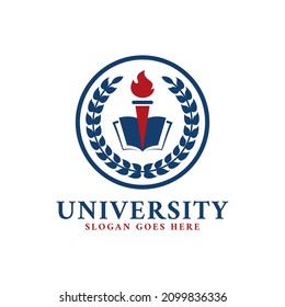 Education Logo Emblem For University, College, Academy, Course, Educational Institutions, Organizations