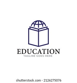 Education Logo Globe Pencil Book Logo Stock Vector (Royalty Free ...