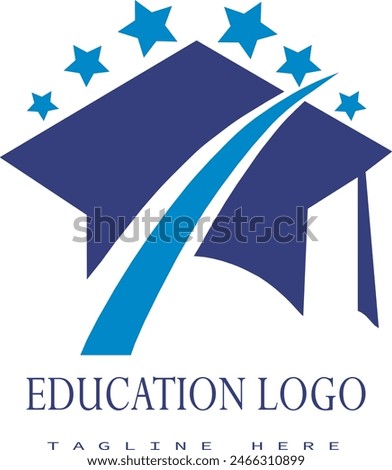 Education logo, graduation logo, graduation cap icon, education center, scholarship logo, scholarship icon, Graduate Hat icon with star, Education icon vector illustration, art and illustration