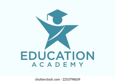 education logo, happy people jump with graduation cap shape, science and knowledge, smart icon, creativity vector logo