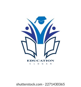 Education logo icon design, Graduation cap logo or icon