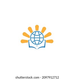 Ilustración vectorial de la plantilla de diseño del logotipo educativo