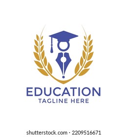 
Education logo icon design template. luxury, vector.