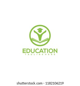 education logo icon design, vector illustration