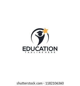 education logo icon design, vector illustration
