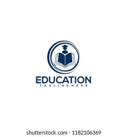 education logo icon design, vector illustration