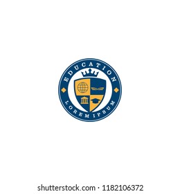 education logo icon design, vector illustration
