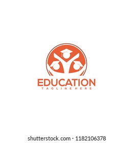 education logo icon design, vector illustration