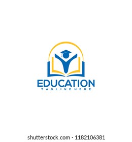 education logo icon design, vector illustration