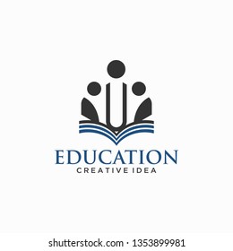 education logo icon design, vector illustration