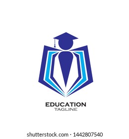 Education logo icon design, vector illustration - Vector
