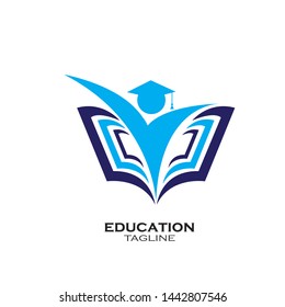 Education logo icon design, vector illustration - Vector
