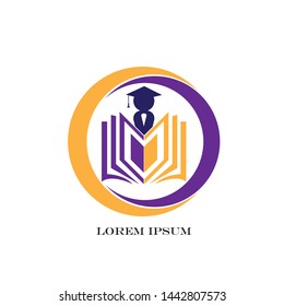 Education logo icon design, vector illustration - Vector
