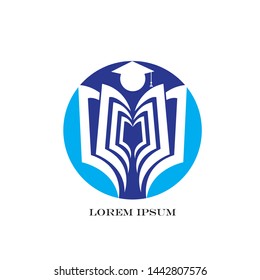 Education logo icon design, vector illustration - Vector
