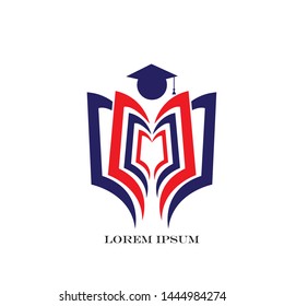 Education logo icon design, vector illustration
