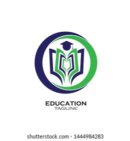 Education logo icon design, vector illustration
