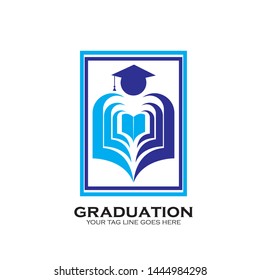 Education logo icon design, vector illustration
