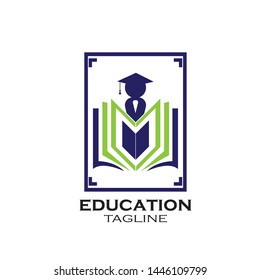 Education logo icon design, vector illustration - Vector
