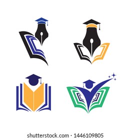 Education logo icon design, vector illustration - Vector
