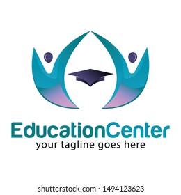 Education logo icon design, vector illustration