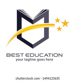 Education logo icon design, vector illustration