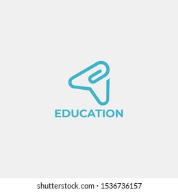Education logo icon design, vector illustration.