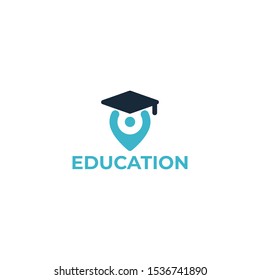 Education logo icon design, vector illustration.