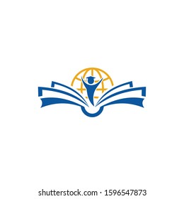 education logo icon design, vector illustration
