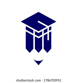 Education logo icon design, vector illustration, Ballpoint Concept design logo.