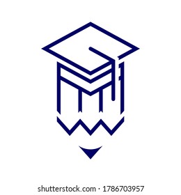 Education logo icon design, vector illustration, Ballpoint Concept design logo.