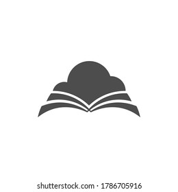 Education logo icon design, vector illustration, Cloud Concept design logo.
