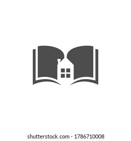 Education logo icon design, vector illustration, House Concept design logo.