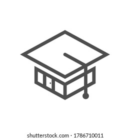 Education logo icon design, vector illustration, House Concept design logo.
