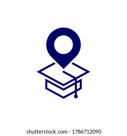 Education logo icon design, vector illustration, Point Concept design logo.