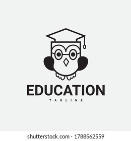 Diseño del icono del logotipo educativo, ilustración vectorial