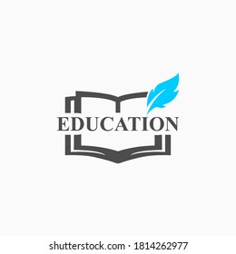 education logo icon design, vector illustration