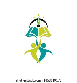 education logo icon design, vector illustration